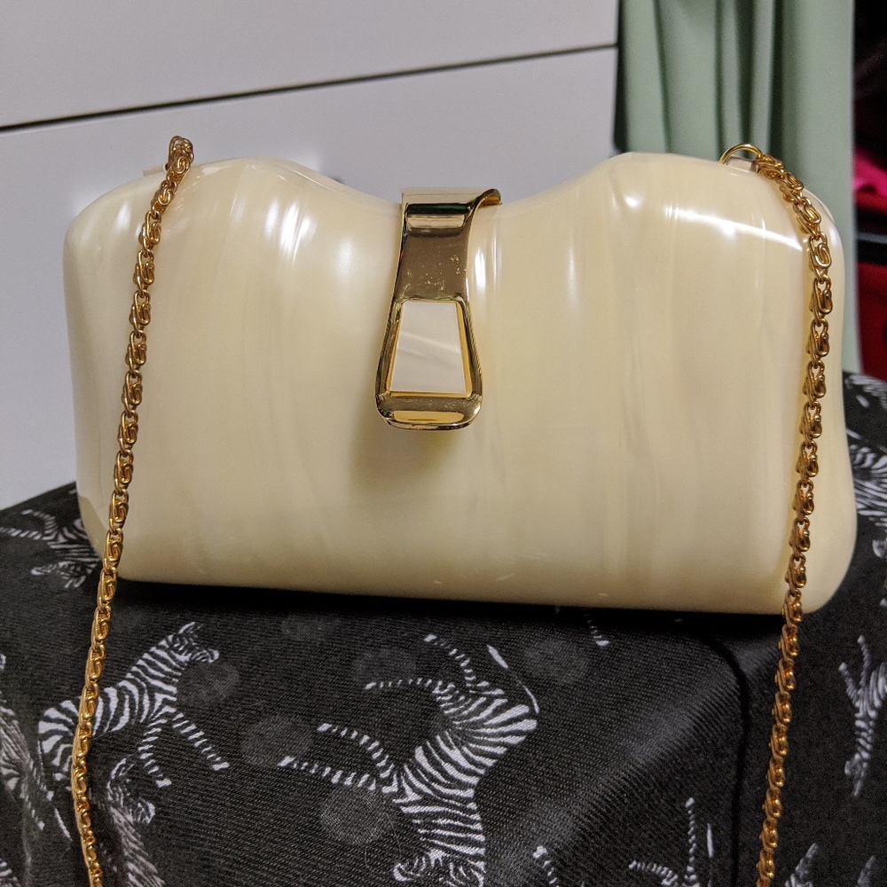 Vintage Pearl Crossbody Evening Bag
